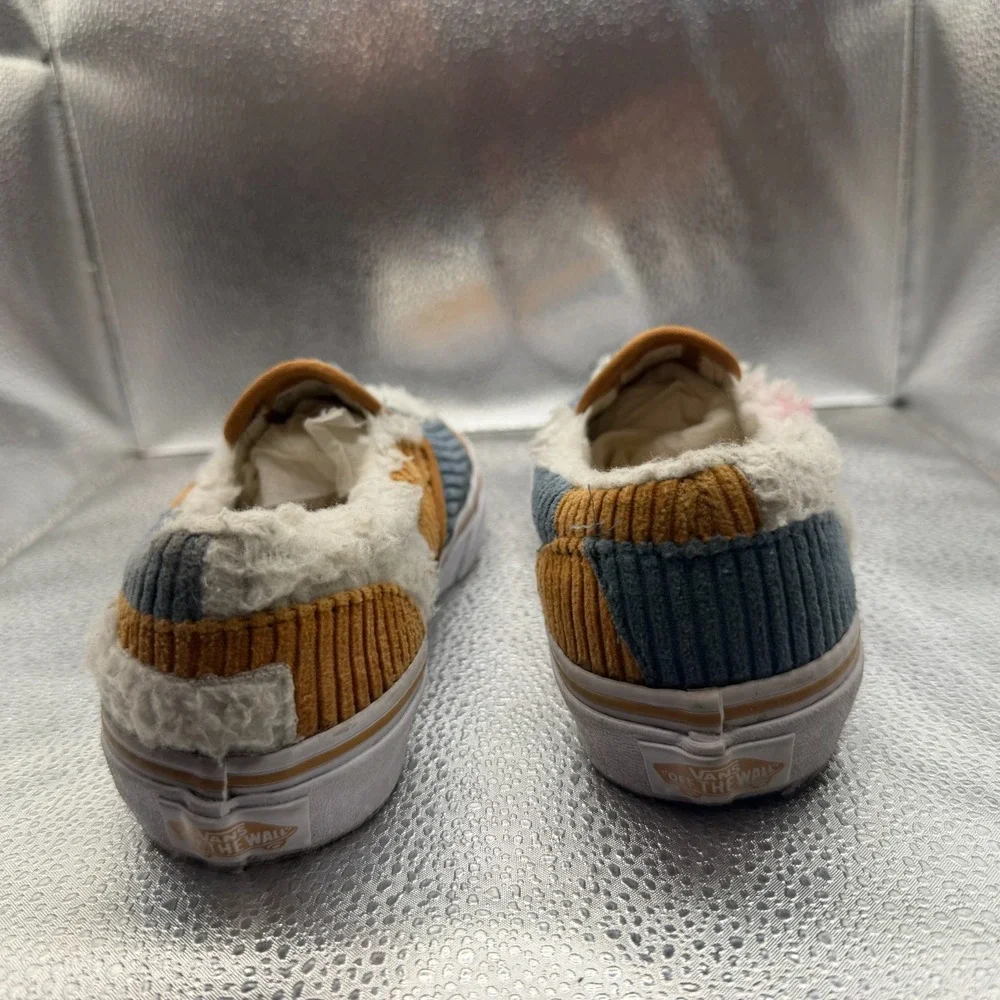 Size 3 Vans Cozy Cord Multicolor Kids Classic Slip On Patchwork Shoes‎ 508357
